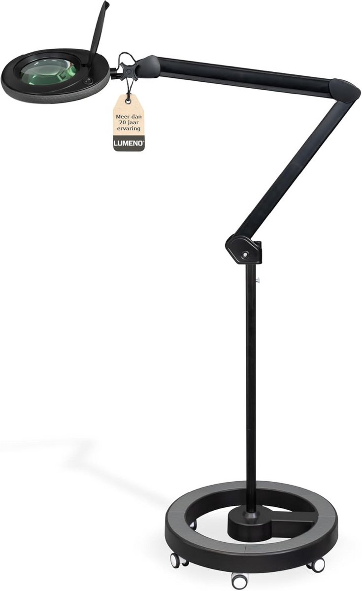 LED Vergrootlamp met 127mm Glas Lens en Rolstandaard - Ideaal voor Hobby en Werk