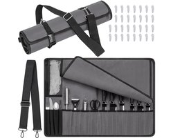 IMPERATORIS® Chef Tools Beschermer – Messenmap / Messentas – Chef Mes Roll Bag voor Kookgerei – Draagbare Opbergtas en Messenfoudraal voor 14 compartimenten Messen – Keukenset Organizer – Messen Niet Inbegrepen