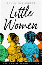 Couverture du livre avec illustration de quatre femmes en robes colorées, 'Little Women' par Louisa May Alcott.