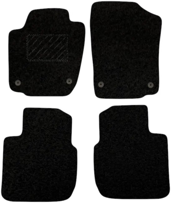 Tip-it - Jeu de tapis de voiture Skoda Rapid 2012 - 2022 - Ajustement parfait - 4 pièces