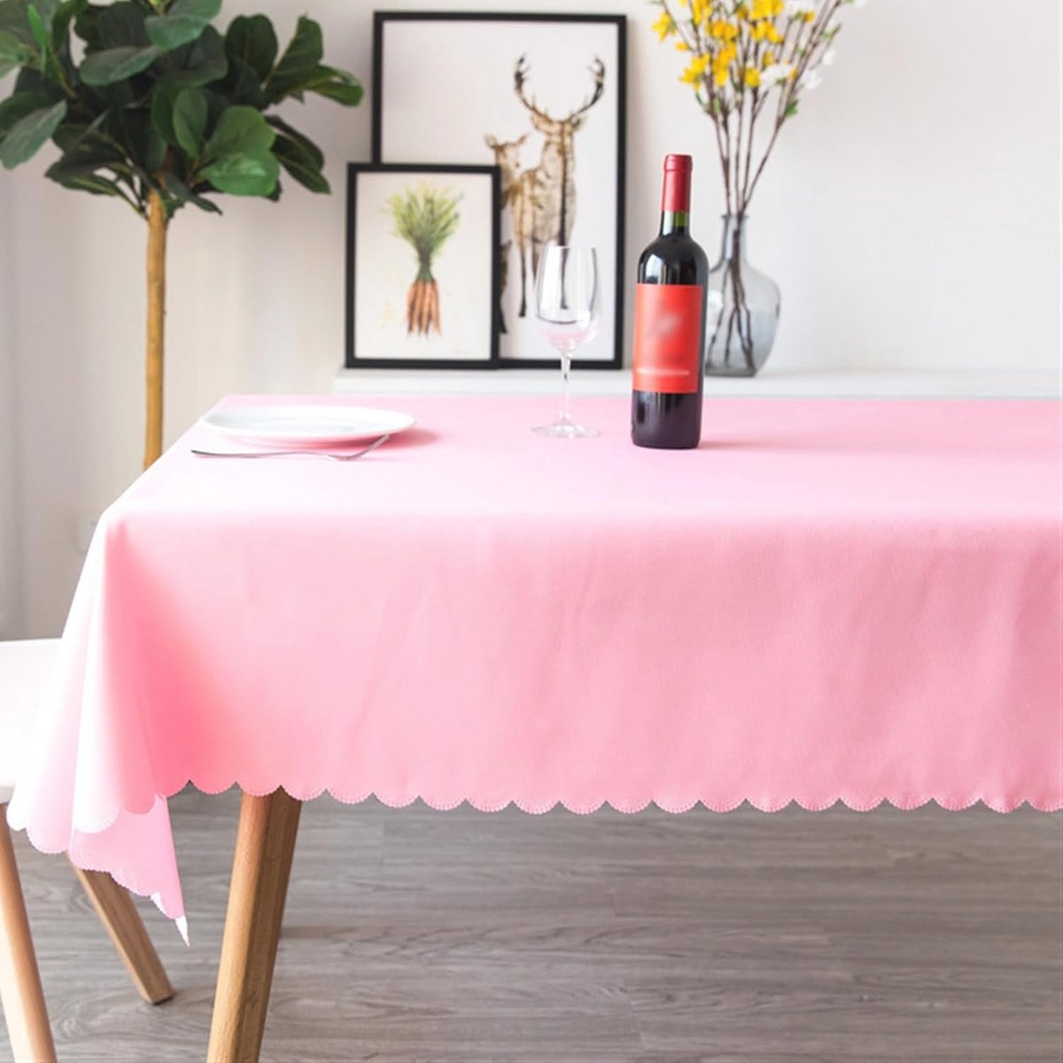 Polyester tafelkleed wasbaar voor bruiloften en feesten - bruin 120x180 cm