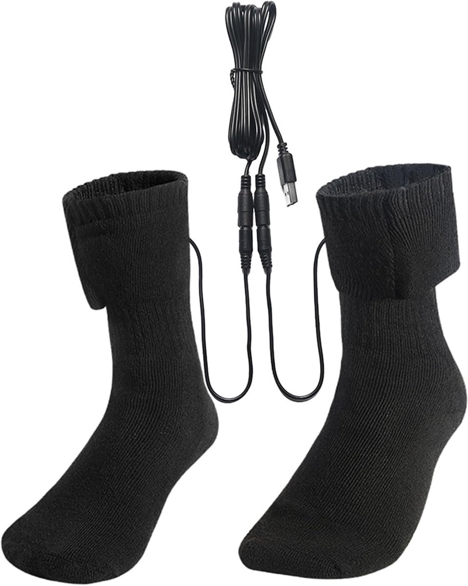 Elektrische Verwarming Sokken USB Oplaadbaar voor Dames en Heren, Perfect voor Buitenactiviteiten