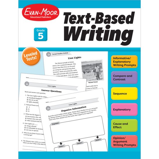 Text-Based Writing- Text Based Writing, Grade 5 - cover