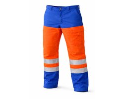 High-Visibility Werkbroek Muzelle Dulac – Klasse 2 – Oranje/Blauw – Maat 54