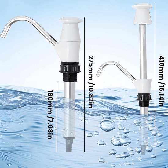 Waterhandpomp voor Camping en Caravan - Dubbele werking, Wit - Vervangende Handpomp voor Caravan Spoelbak - Handmatige Waterpomp voor Kamperen. — afbeelding 5