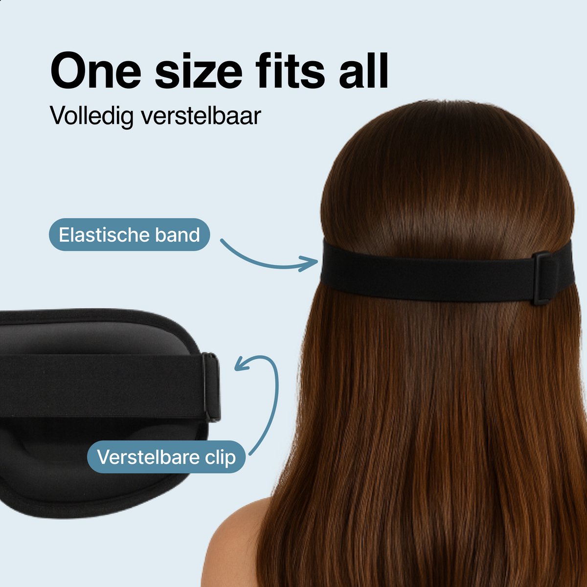 Tribe & Co Verstelbaar Slaapmasker – Slaapmaskers - 100% Verduisterend - Ademend Traagschuim - voor Mannen, Vrouwen en Kinderen — afbeelding 3