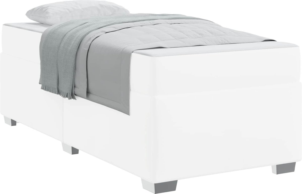 vidaXL - Bedframe - Wit - 90 - x - 200 - cm - PVC