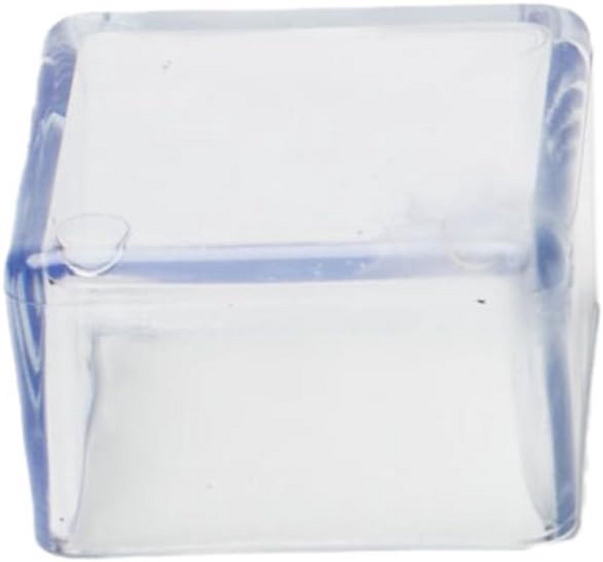 8x Vierkante Stuk Stoelpootdoppen Transparant - Antislip Potjes voor Vloerbescherming (35x35mm)