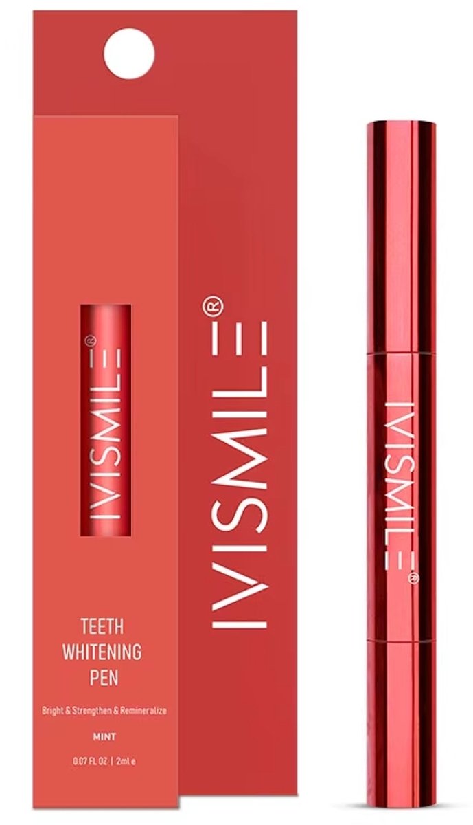 IVISMILE-Whitening Pen-Tandenblekers-Thuis Tanden Bleken- Witte Tanden- Rood