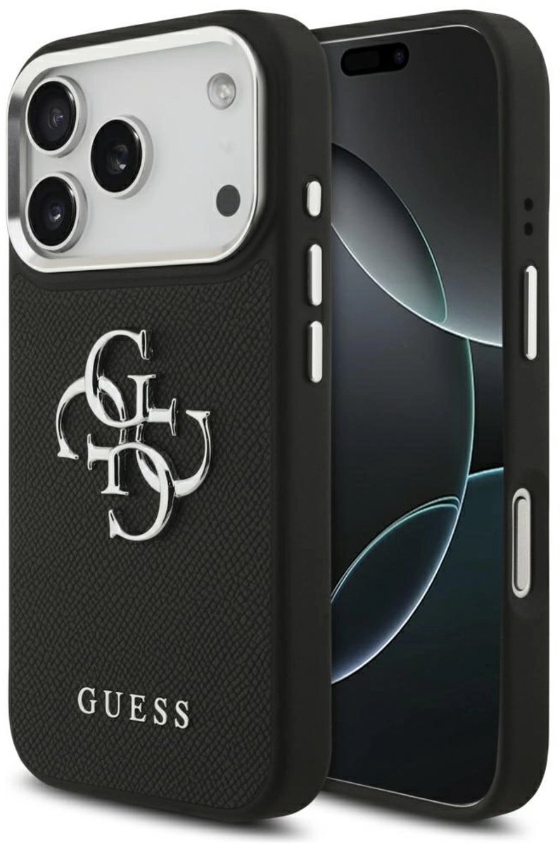 Guess Hoesje Voor Iphone 17 Pro Gekorreld Logo 4G Magnetisch Met Logo