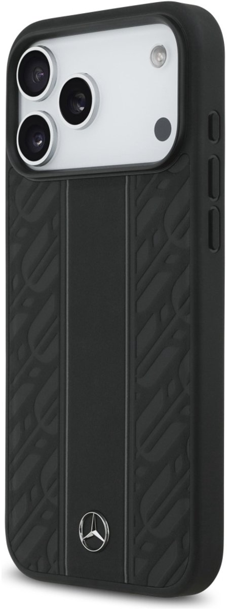 Mercedes-Benz Back Cover - iPhone 17 Pro Max - Zwart - Genuine Leather - Magsafe van Merkloos — afbeelding 5