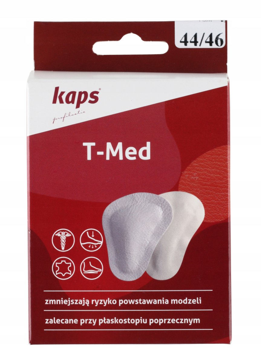 Kaps T-Med Pelota Halve Inlegzolen voor Platvoeten Maat 44-46