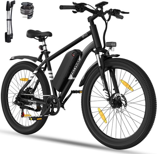 Hitway Elektrische Fiets BK15 Pro - 27.5 Inch City Commuter EBike met Afneembare 36V 13Ah Lithium Batterij - Mountain E-Bike met 250W Motor - 7 Versnellingen - IP54 Waterdicht - Elektrische Fietsen (EAN: ...9219) - Hitway - €749,99