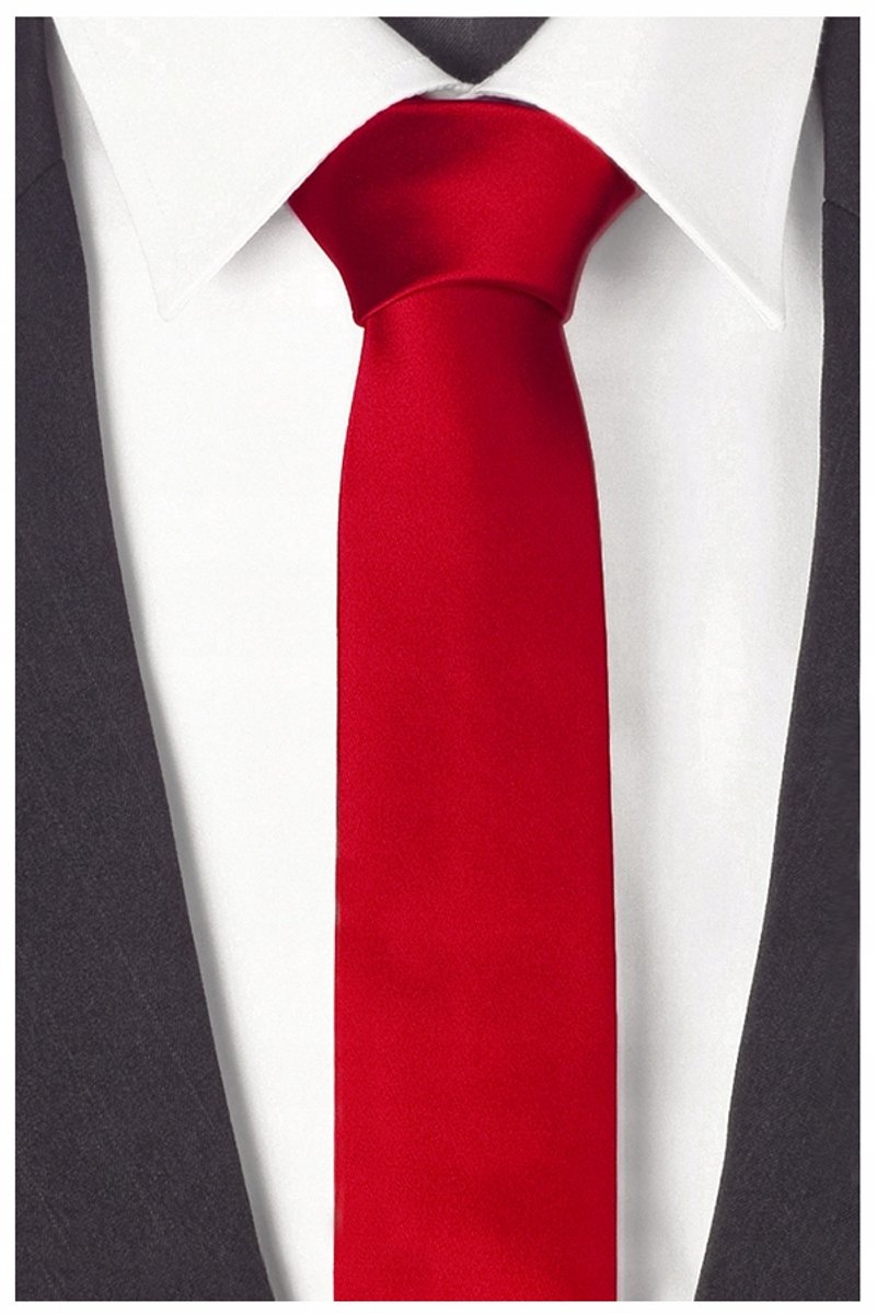 GREG Heren Knoop Slim Fit Krawat - 6cm Jacquard Microvezel