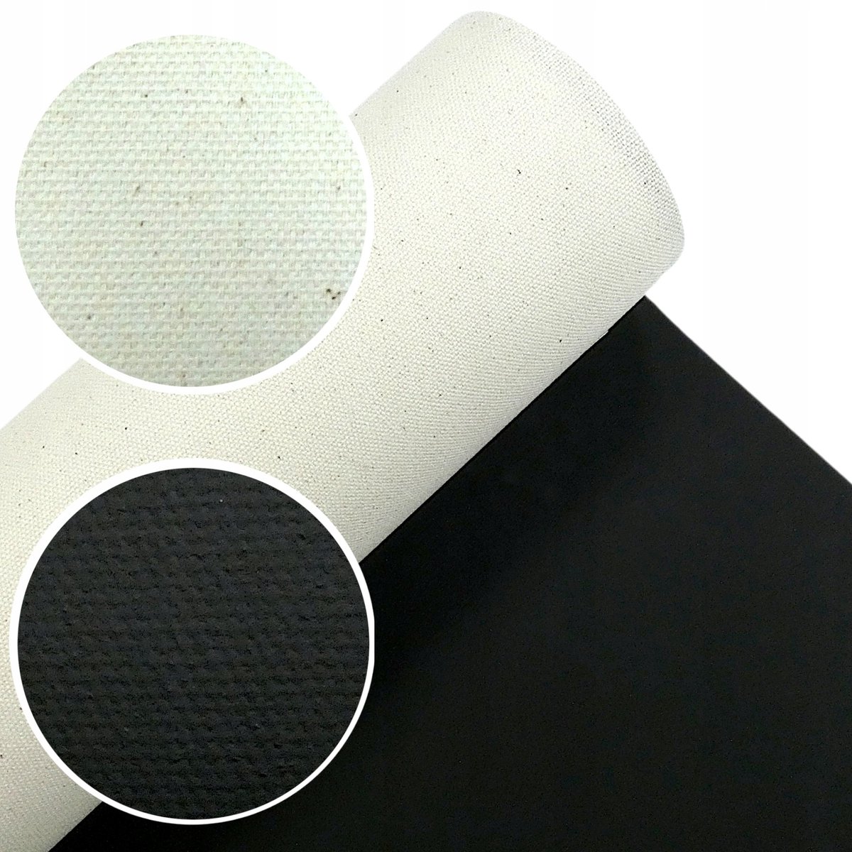 Phoenix Katoenen Schilderdoek Rol Zwart 380g/m² 1.05x10m