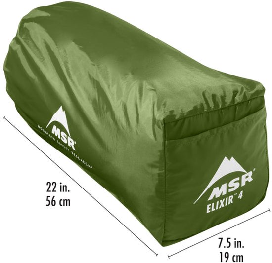 MSR - tent - koepeltent - lichtgewicht - kamperen - outdoor - Elixir 4 Tent - Green S26 van MSR — afbeelding 5