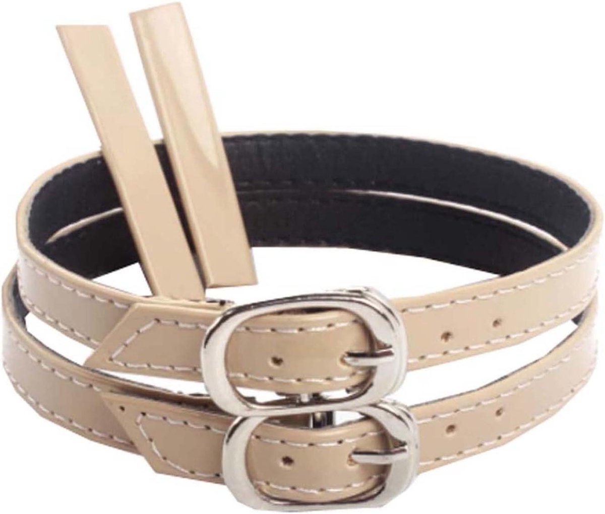EGoods - Hoge Hakken Antislip Schoenriemen, Afneembare Accessoires in Medium Size - Abrikoos