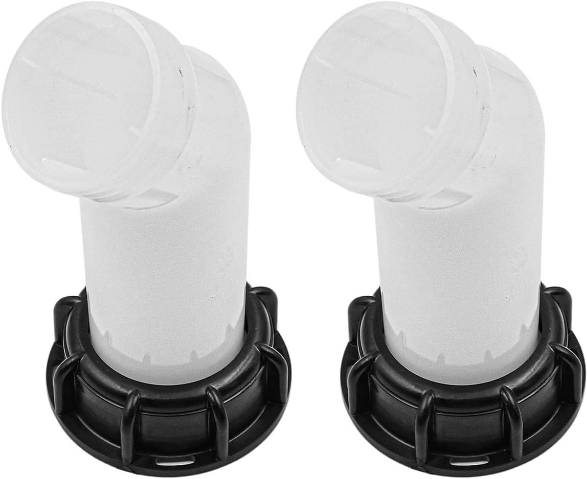 EGoods - Pak van 2 IBC-afvoermondstukken met grove schroefdraad - Tankaccessoires - Ventieldop - Ventielbinnendraad