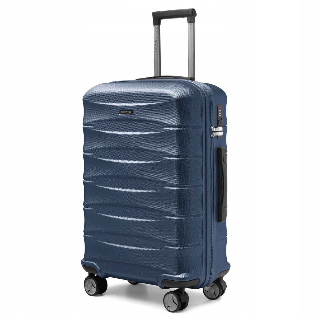Puccini Middelgrote Koffer ABS Hardcase Navy Blauw 67cm