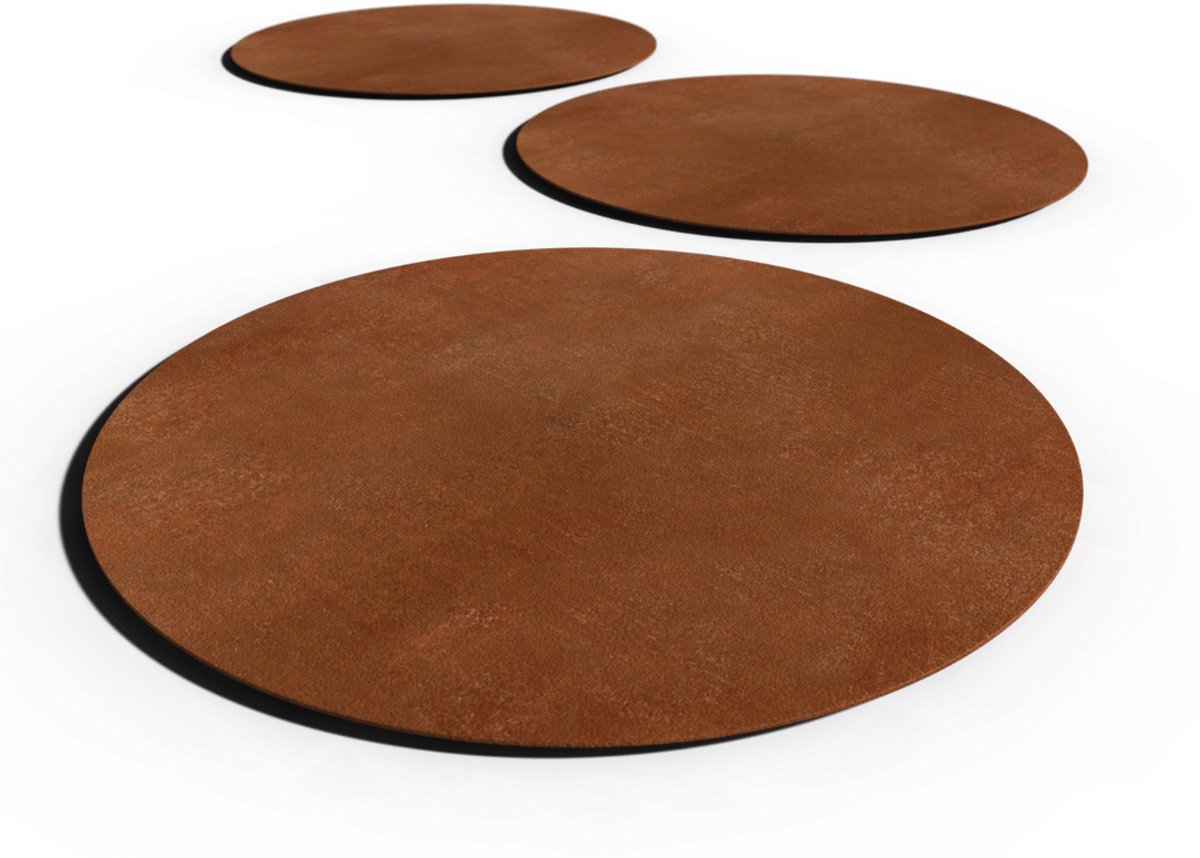 Cortenstaal Staptegel Rond | 75 x 0,3