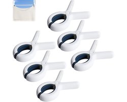 6 stuks - Klem - Kledingklemmen - Dekenklemmen - Strandlakenklemmen - Boothanddoekklemmen - Winddichte en naadloze dekenklemmen - Geschikt voor het ophangen van kleding, strandstoelen, cruiseschepen en zwembaden