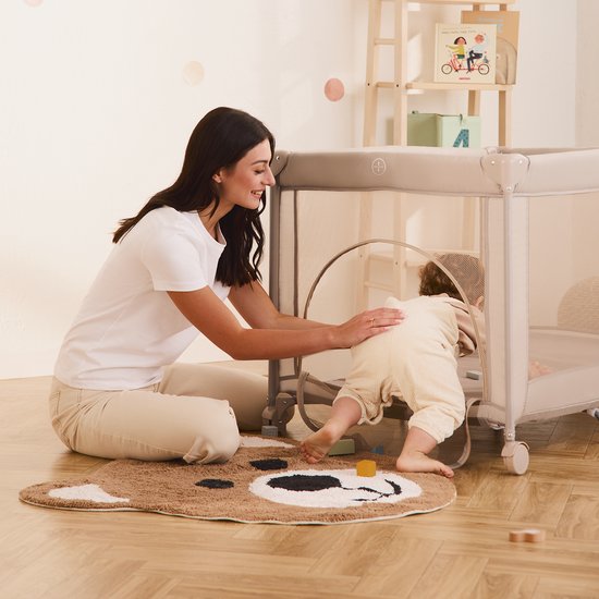 Lionelo Campingbedje 3in1: Baby bed + Reisbedje + Box - met Comfortabele Matras - Compact en Licht - Opvouwbaar - Zij-ingang - Stalen Frame - Reistas - Tot 15 kg - 70 x 100 cm - Lionelo Amelie van LIONELO — afbeelding 5