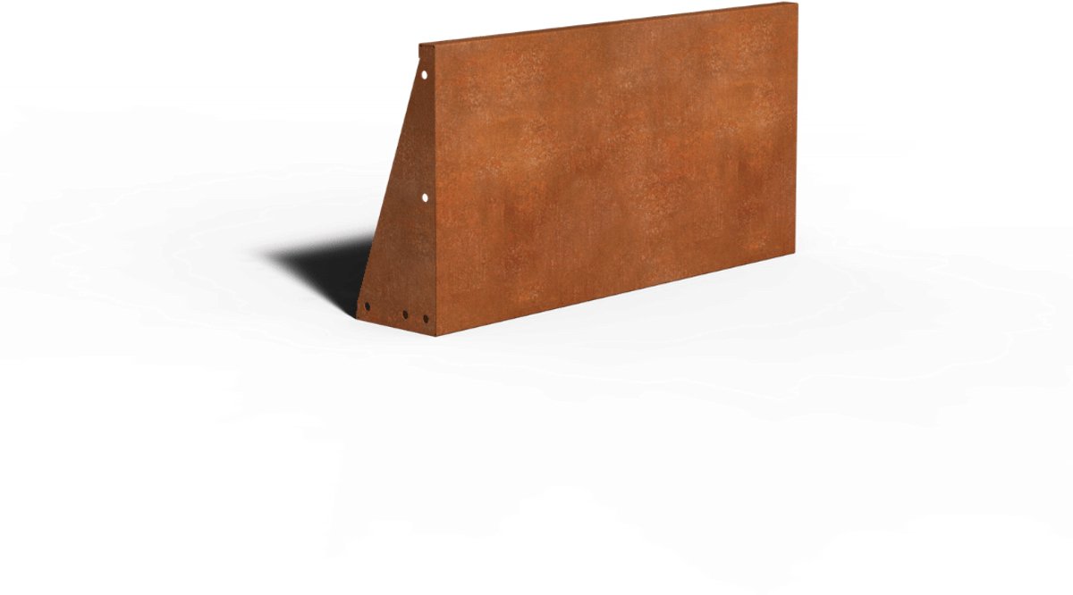 Cortenstaal Keerwand Recht | 100 x 20 x 50