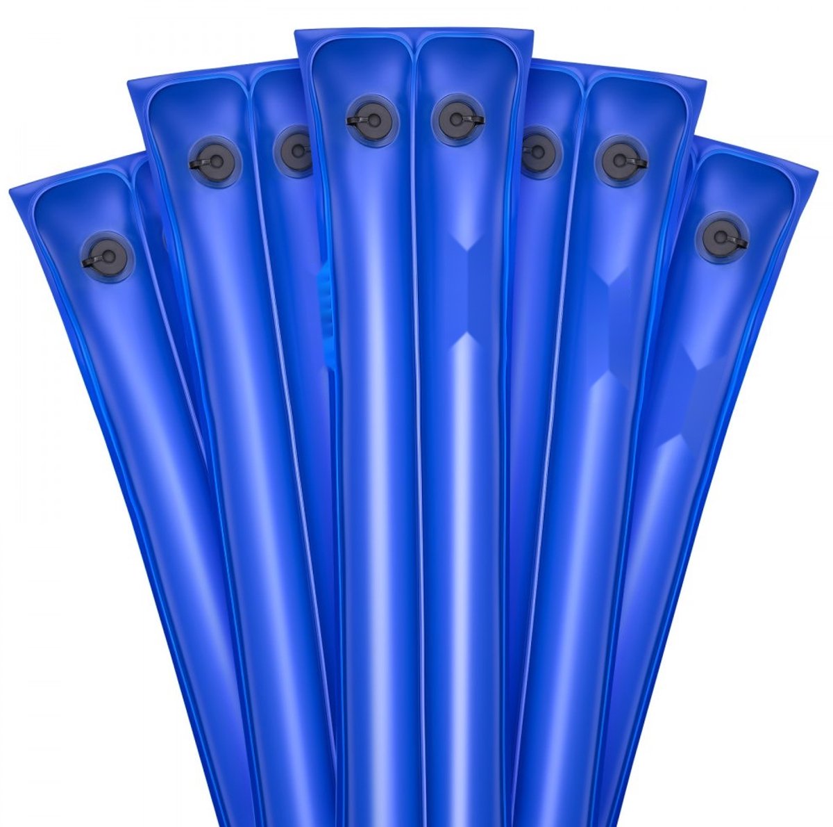Waterzakken voor Zwembadafdekking - Set van 5 - Lengte 300 cm per zak - 0,4 mm PVC - Lekvrije Schroefdop - Voor Afdekzeil in de Winter - Blauw