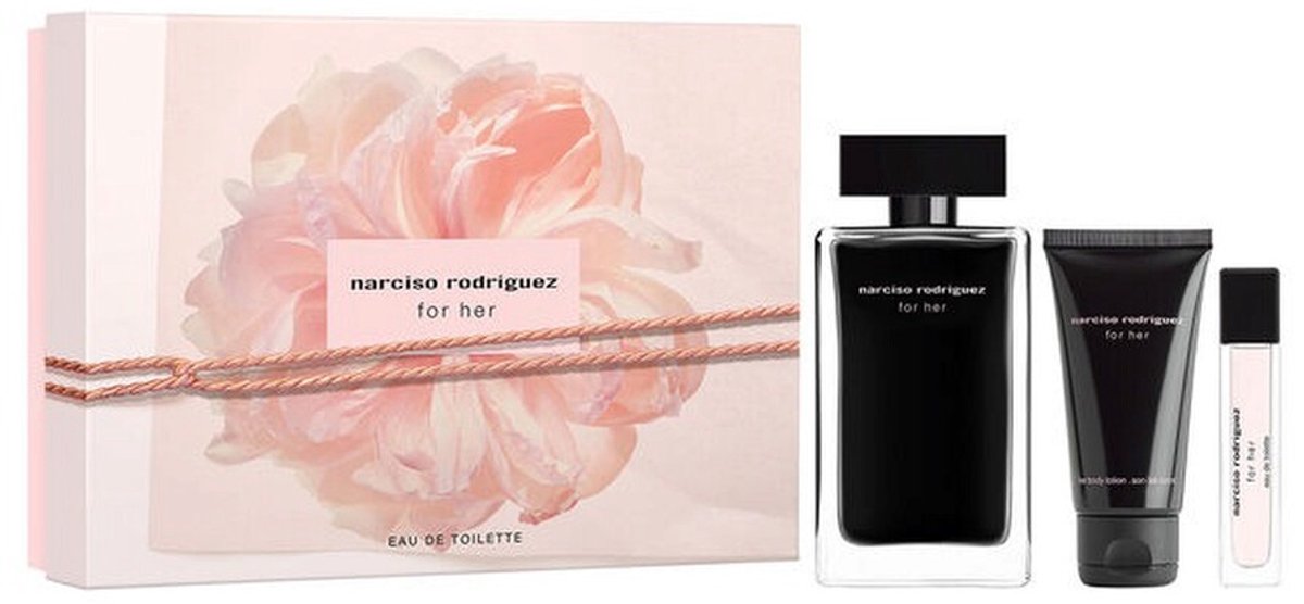 Parfumset voor Dames Narciso Rodriguez FOR HER EDT 3 Onderdelen
