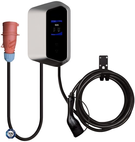 Borne de recharge pour véhicule électrique Feyree 11 kW 16 A triphasée/Boîtier mural Type 2 Contrôle par application Wi-Fi