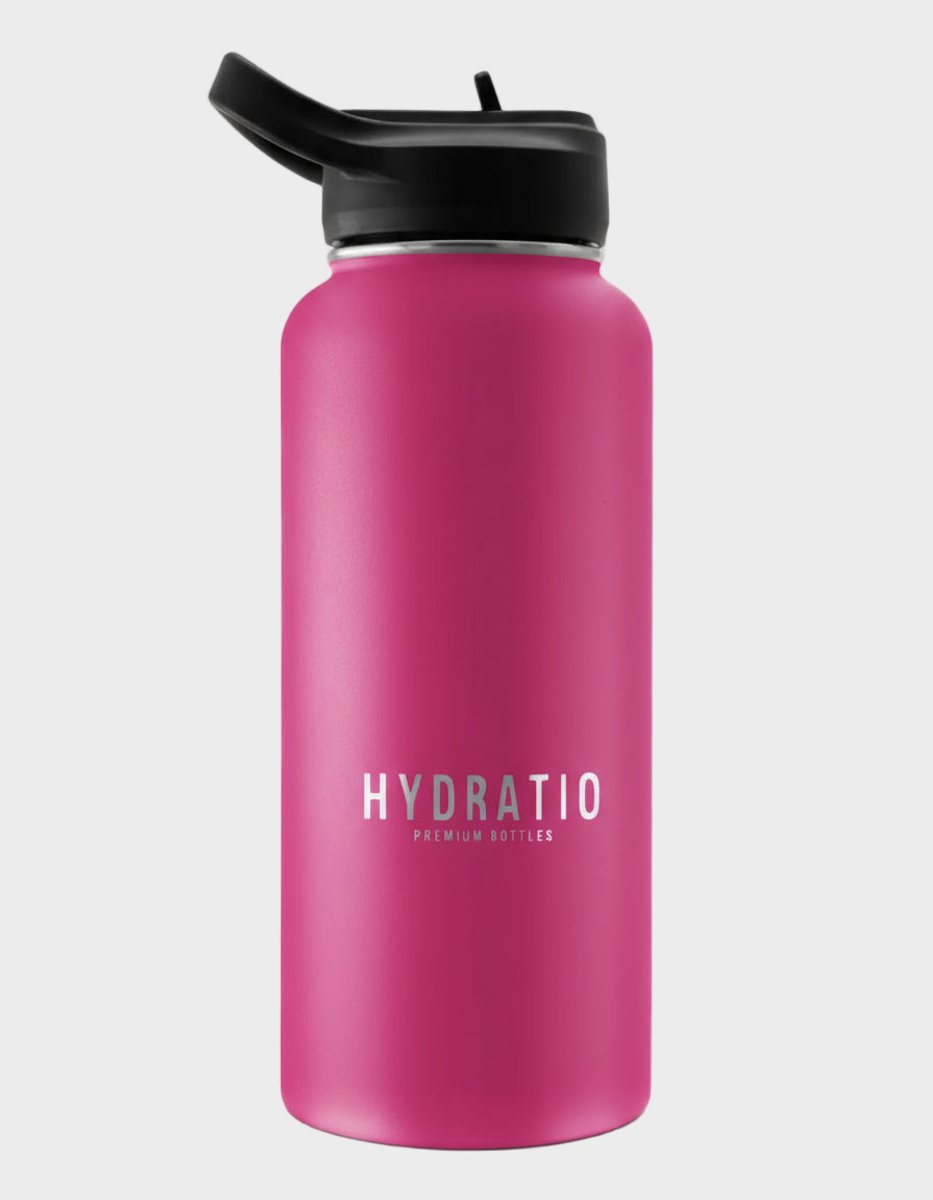 Hydratio Essence Thermosfles 1 Liter Blush Pink – RVS Drinkfles Dubbelwandig – 24 Uur Koud 12 Uur Warm – Lekvrije Waterfles BPA-Vrij – Grote Thermoskan Travel Mug – Sport Fiets Outdoor Isoleerfles 1L Roze