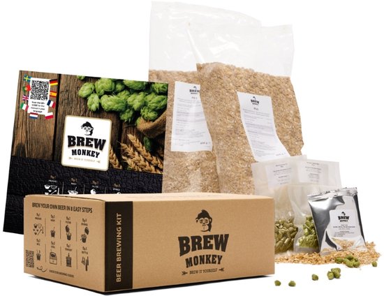 Brew Monkey Ingrediëntenpakket 5 Liter Tripel Bier - Ingrediënten Bierbrouwpakket - Navulling Bierbrouw Pakket - Zelf bier brouwen - Verjaardagscadeau voor Mannen - Verjaardag cadeau - Origineel kerstcadeau