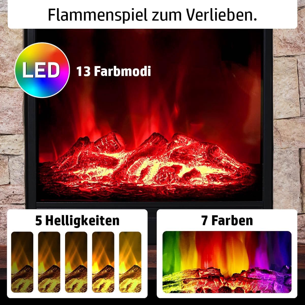 Luxe Elektrische Sfeerhaard 2000W | - 5x60 cm - 2000W | Realistisch 3D Vlameffect - Medahomestore