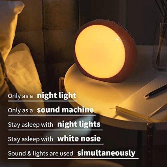 Geluidmachine met Witte Ruis en Nachtverlichting - 30 Rustgevende Geluiden en Auto-Off Timer — afbeelding 4