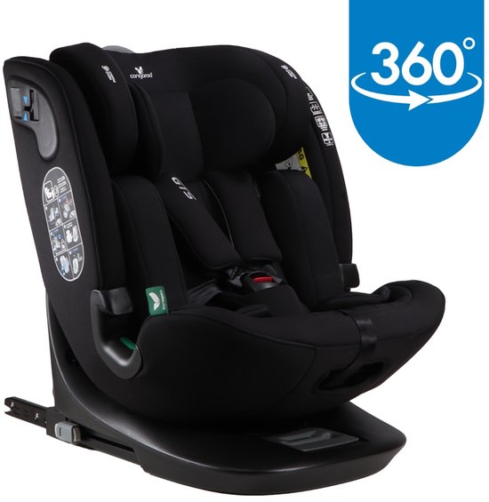 Cangaroo GTS Black Ink 40-150 cm 360° i-Size Autostoel - Inclusief base