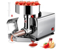 Tomatenpers - Elektrische Tomatenmolen - 370 W Vermogen - Roestvrij Staal - Met Zeef - Voor Passata en Sauzen