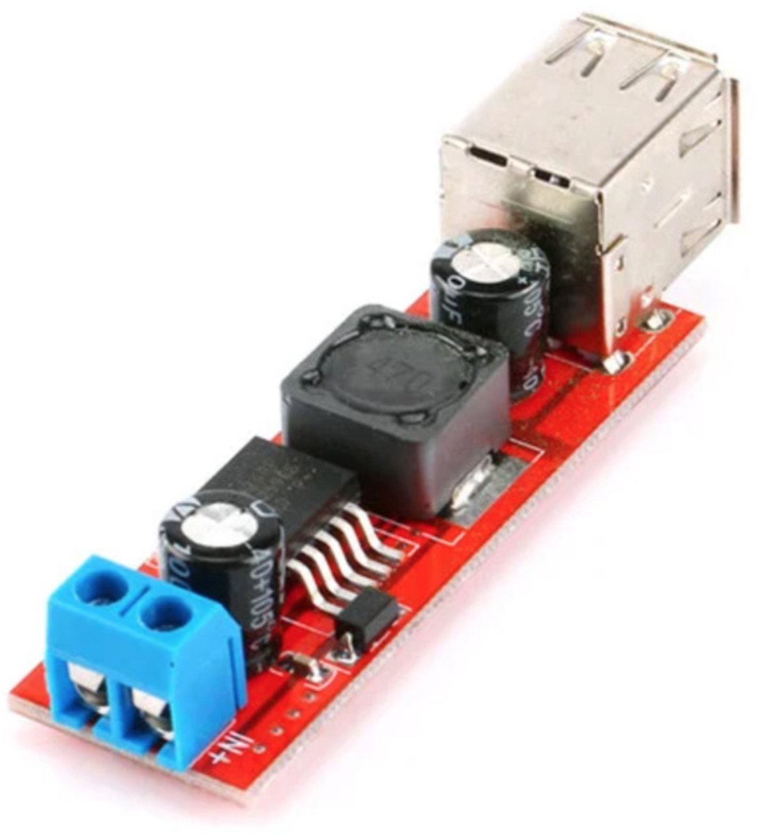 OTRONIC® DC-DC Step-down met dubbele USB Poort (LM2596) - van 6-40V naar 5V 3A