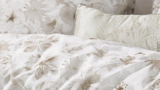 Riviera Maison Flowing Flowers dekbedovertrek - Eenpersoons - 140x200/220 - Zand van Merkloos — afbeelding 5