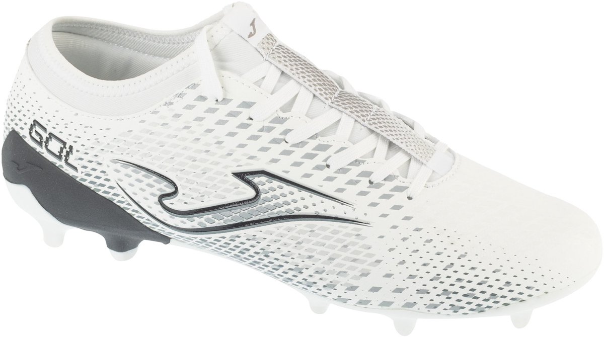 Witte Joma Gol 25 FG GOLW voetbalschoenen voor mannen, maat 42, van synthetisch leder met kurken noppen.