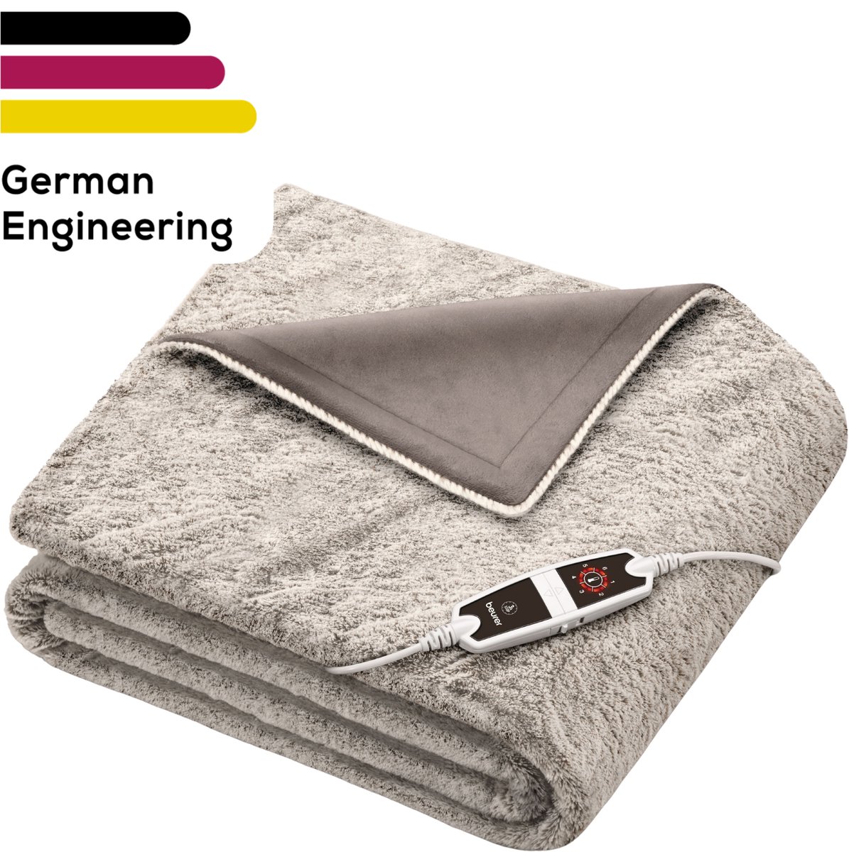 eurer HD 150 XXL Elektrische deken – 6 temperatuurniveaus - Veiligheidssysteem - Machinewasbaar - Nordic Taupe