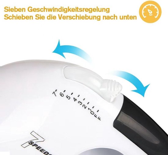 Elektrische staafmixer - 7 snelheidsstanden inclusief klutsers en knedehaken - vaatwasmachinebestendig — afbeelding 5