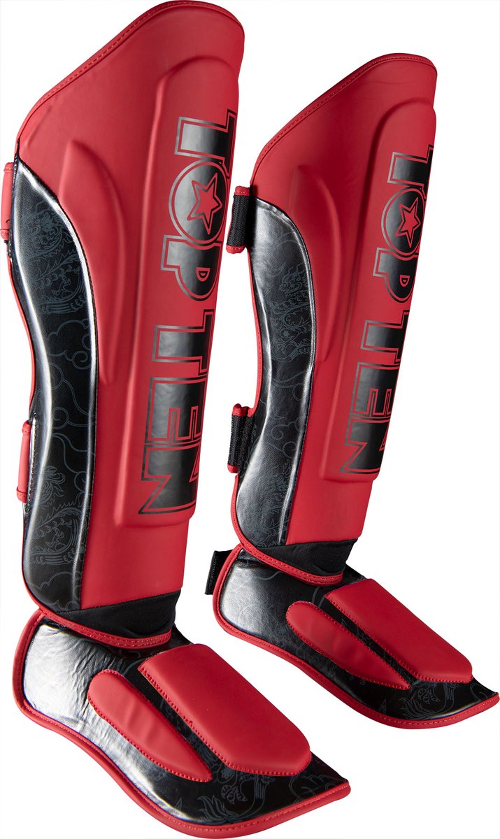 scheenbeschermers Guard Dragon rood zwart maat S