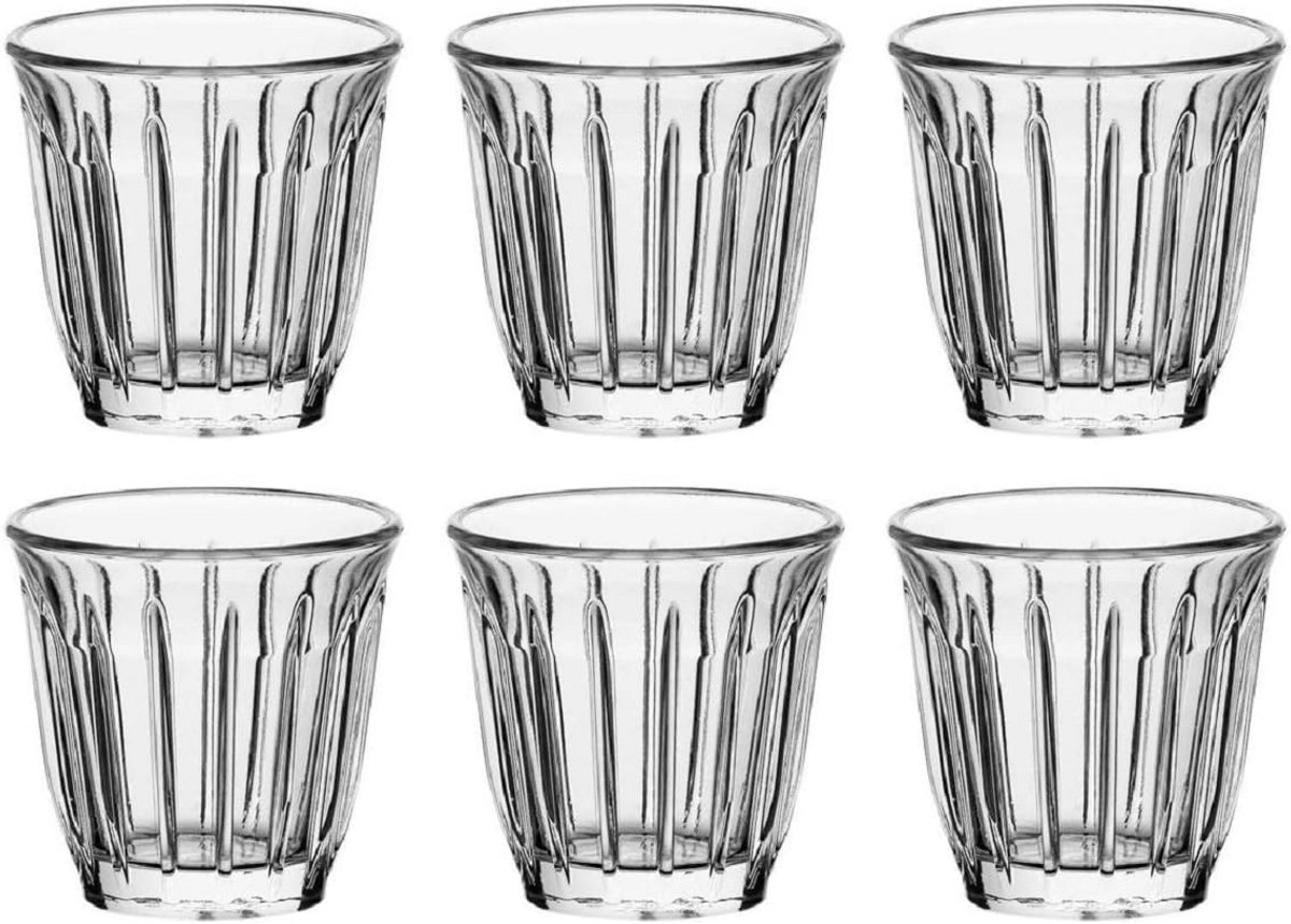 Set van 6 koffieglazen espresso glas 100 ml