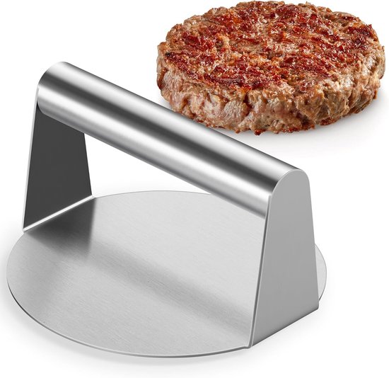 MXTIMWAN Burger Press, ronde roestvrijstalen hamburgerpers, hamburgerpers voor heerlijke hamburgers, pasteitjes, BBQ MXTIMWAN Burger Press, ronde roestvrijstalen hamburgerpers, hamburgerpers voor heerlijke hamburgers, pasteitjes, BBQ