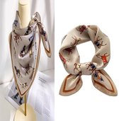 Zijden sjaal-Sjaals- sjaal dames-sjaaltjes dames klein- sjaal dames-zijden sjaaltje dames-neksjaaltje dames-neksjaal-vierkant zijden sjaaltje-Set van zijden sjaals voor dames -Trendy bandana en elegante halsdoek-Dames Neksjaaltje - 50X50 cm
