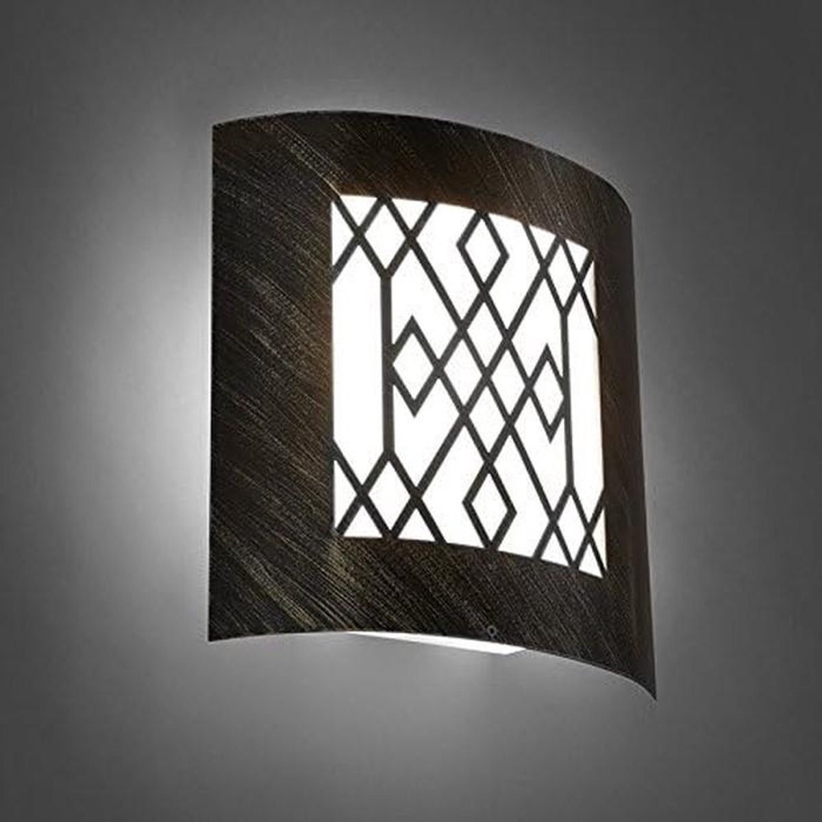 Landelijke Vintage Moderne Buitenwandlamp Roestbruin Rechthoekig RVS - IP44 Geschikt voor 