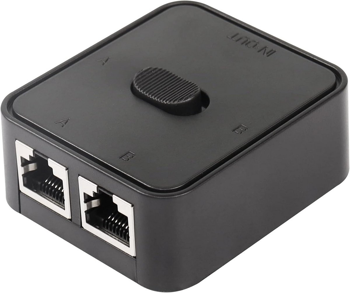 Handmatige Netwerk Switch 2 Poorten RJ45 Splitter Selector Hub