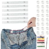 6 Stuks Broekverstellers Elastisch - Verstelbare Tailleband Met Knopen Voor Jeans, Broeken En Rokken