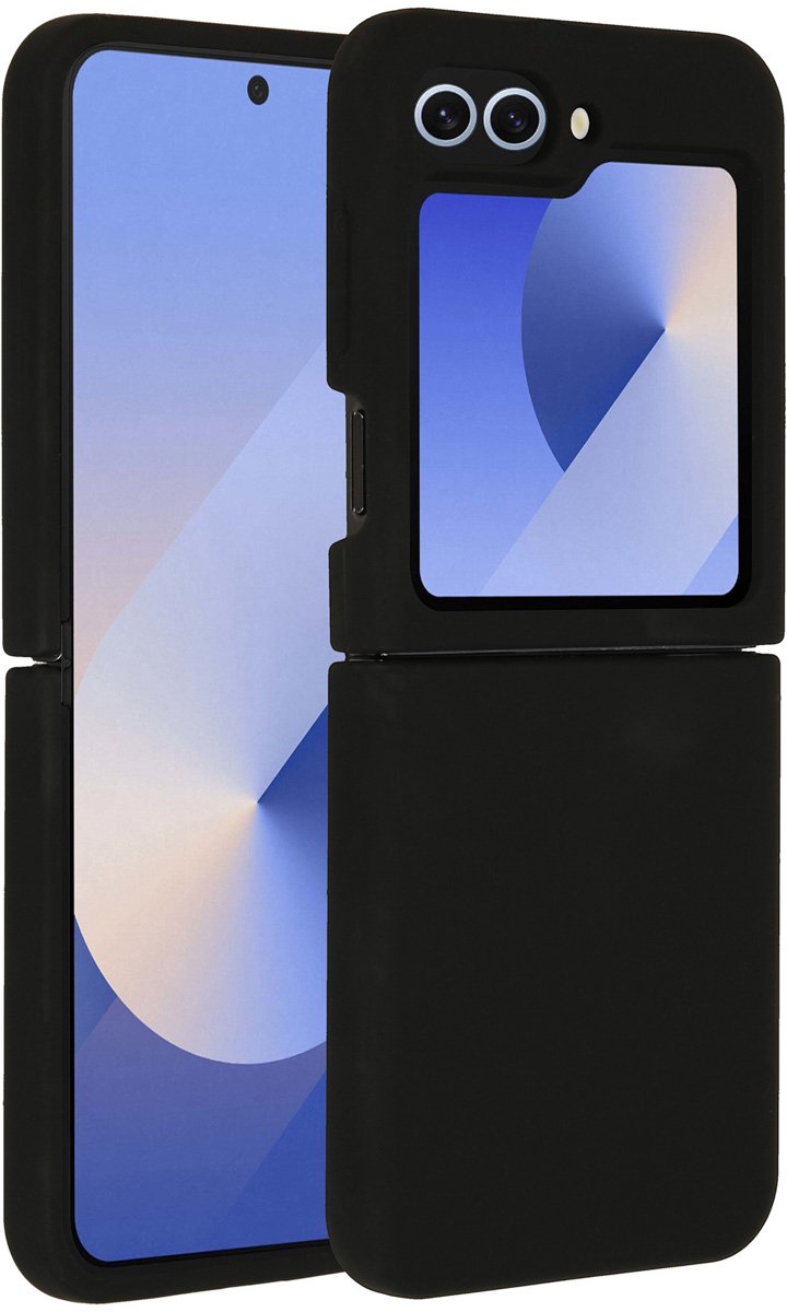 Accezz Hoesje - Geschikt voor Samsung Galaxy Z Flip 6 - Liquid Silicone Backcover - Zwart