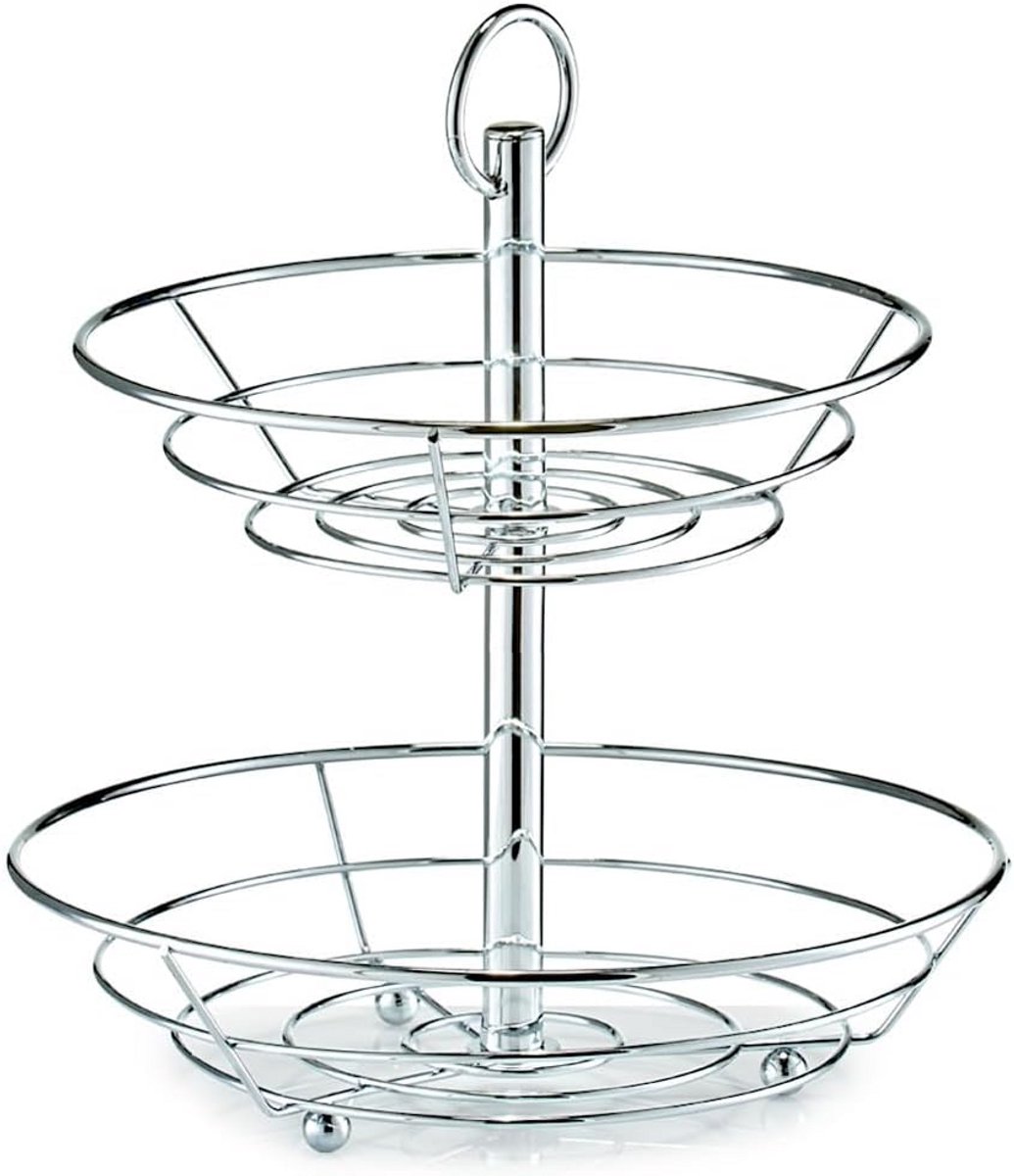 Fruitmand van Metaal – Zilverkleurig – 26 x 29 x 35 cm – Duurzaam en Stijlvol